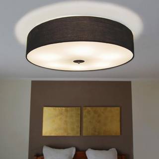 Landelig loftslampe sort 70 cm - Drum