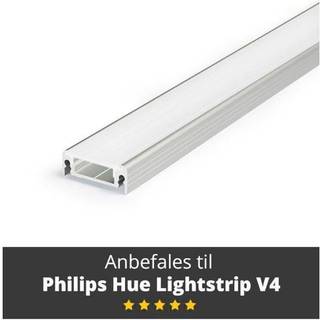 Light Solutions Aluminiumsprofil - Model S til Philips Hue og LIFX - Alu - 1 meter