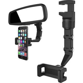 Mobilholder til bakspejlet/bilen - Sort