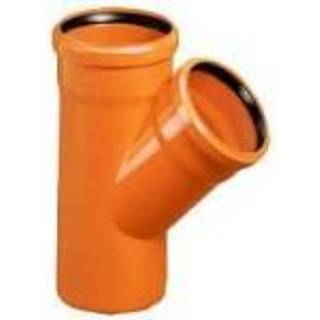 Ostendorf PVC-grenrør 45 gr. 200x110mm med kort indstiksmuffe