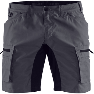 Blåkläder 1449 Service Shorts med stretch / Service Arbejdsshorts med stretch - C46 - Mellemgrå/Sort