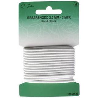 Rund elastik 2,5mm, Hvid