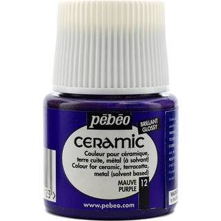 Pebeo keramisk emalje effekt maling-h?jglans maling uigennemsigtig oliebaseret farve 45 ml flaske lilla 025-012