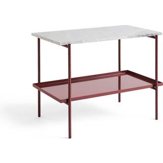 Hay Rebar Sidebord 75x44 cm. - Barn Red - Grå Marmor