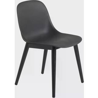 Muuto Fiber Spisebordsstol Sort Uden Armlæn Eg