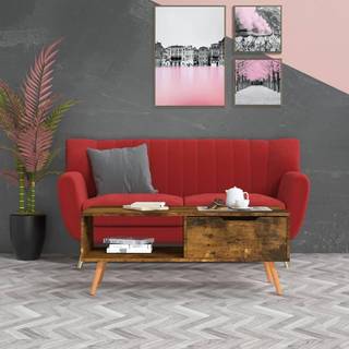 Sofabord 100X49,5X43 Cm Konstrueret Træ - Røget eg