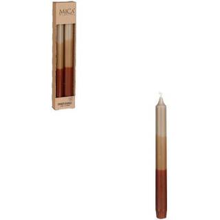 Trefarvede lys 2-pak brun