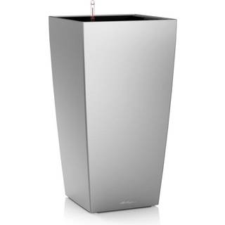 LECHUZA CUBICO Premium sølv metalic 30 cm