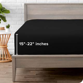 Bare hjem dronning monteret ark - ekstra dyb lomme monteret ark - premium 1800 mikrofiber - ultra -blød rynke fri - dronning dybe lomme bundplade