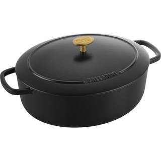 BALLARINI Bellamonte Cocotte 29 cm / 4,5 l, Oval, Sort, Støbejern