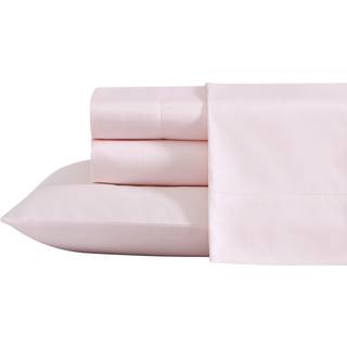 Laura Ashley- Queen Sheet Set Luxury Sateen Botton Sengding 800 Tr?dantal Soft & Smooth Home Decor (Solid Pink Queen)