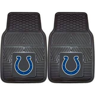 Fanmats 8769 Indianapolis Colts 2-stykke Heavy Duty Vinyl Car Mat Set Front Row Floor Mats All Weather Protection Universal Fit Deep Resevoir Des