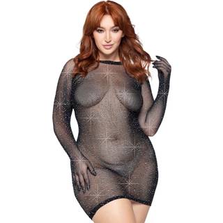 Rhinestone Fishnet handsket mini