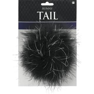 Lokkende sort bunny hale bomulds accent - 4 """" bl?d og plys premium kvalitet tilbeh?r til DIY kostumer & h?ndv?rk - 1 t?lling