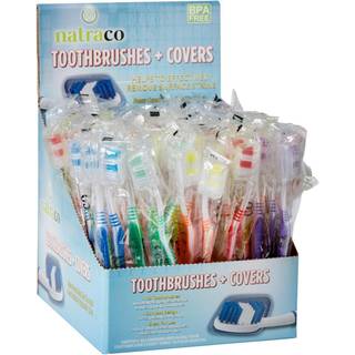 Bulk tandb?rstepakke med hygiejniske d?kker premiumkvalitet individuelt indpakket farverige tandb?rster Medium bl?de b?rster Perfekte til rejsepa