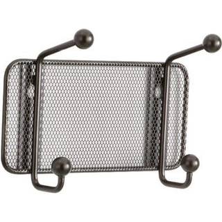 Safco -produkter Onyx Wall Rack 2 Hook Black 3 """" D X 8.5 """" W X 5.5 """" H