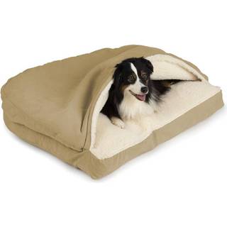 Snoozer Pet Products Rektangel Hyggelig Cave Dog Bed Small Khaki