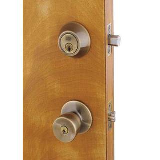 Homeplus Knob Door Lock Entry 1-3/8 """" TO1-3/4 Antik messing
