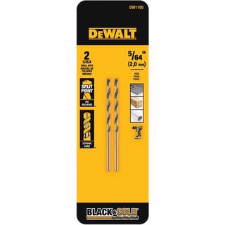 Dewalt tilbehør DW1105 5/64 """" Black Oxide Bit (2 Pack)