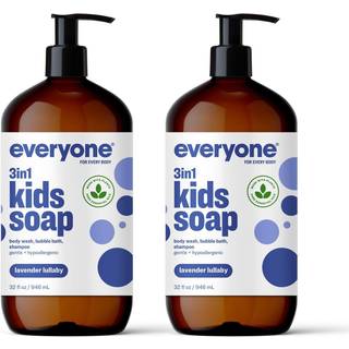 Alle 3-i-1 Kids Soap Body Wash Bath Bath Shampoo 32 ounce (pakke med 2) Lavendel Lullaby Coconut Cleanser med planteekstrakter og rene ?teriske o