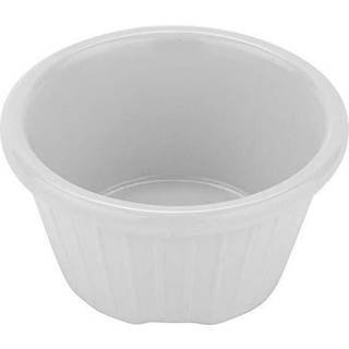 FÅ. F-635-W hvid 3 oz. Riflet ramekin break resistent hvid (pakke 12)