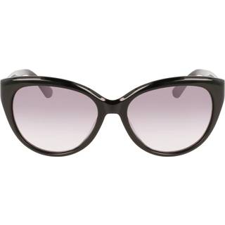 Calvin Klein Kvinde CK22520S 001 Solbriller Acetat Sort Grå Cat Eye Normal Fotokromatisk