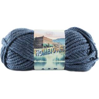 Lion Brand Hometown 135-108I Washington Denim Indhold: Uni color, mix, neon & twist: 100% akryl Tweed: 94% akryl, 6% viskose Vægt/længde: Uni color, mix, neon & twist: 142 g = ca. 74 meter Tweed: 113 g = ca. 59 meter Anbefalede pinde: 9.00 mm Strikkefasthed: 10 x 10 cm = 9 m x 12 p Vask: Maskinvask 40°C.