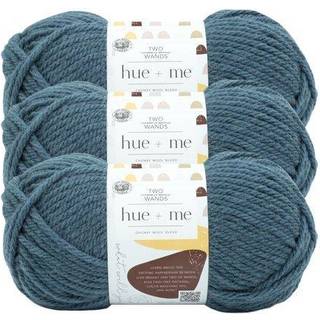 Lion Brand Hue + Me Yarn til strikning af h?kling og h?ndv?rk volumin?s og tyk bl?d akryl og uldgarn marine (3-pack)