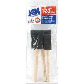 Jen MFG 82826301233 Jen Poly Brush indeholder 1-hver af 1-tommer 2-tommer og 3-tommer b?rste 3-pack