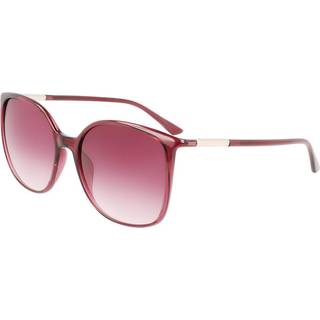 Calvin Klein Kvinde CK22521S 605 Solbriller Plast Bordeaux Rød Firkantet Normal Skygge