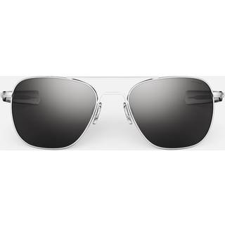Randolph Engineering Aviator Polarized AF038 52 Solbriller Mænd Silver - Matte Chrome Grey - 52mm