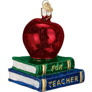 Gamle verdens julelærer gaver glasblæst ornamenter til juletræ æble