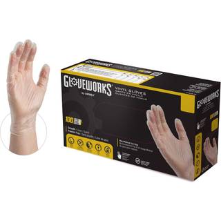 GlovePlus Ammex Industrial Clear Vinyl Gloves Latex Gratis pulver Gratis mad Safe disponible ikke-steril