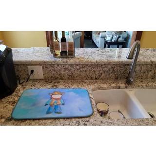 """" Caroline's Treasures Cowboy Watercolor Dish Drying Mat 14 """" """" X 21 """" ""Multicolor"" ""