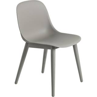 Muuto Fiber Spisebordsstol Grå Uden Armlæn Eg