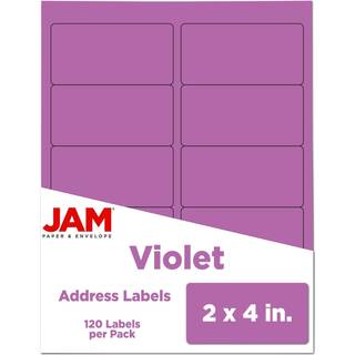 Jampapirforsendelsesadresse -etiketter - Standard mailing - 2 x 4 - Violet - 120/pakke