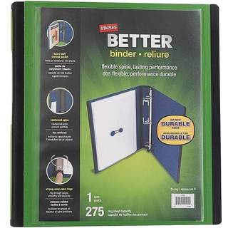 Staples 827602 Bedre 1-tommer D 3-Ring View Binder Green (19063)