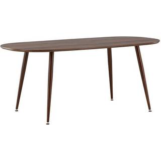Sanford - 180x90cm Ovalt spisebord - Mørkebrun
