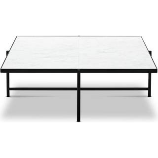 HANDVÄRK Furniture Coffee Table 90 Black Frame White Marble