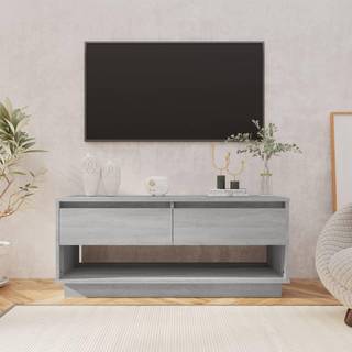 tv-bord 102x41x44 cm konstrueret træ grå sonoma-eg