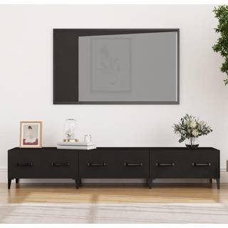 tv-bord 150x34,5x30 cm konstrueret træ sort