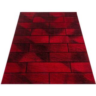 Beta Kortluvet tæppe Geometrisk - Rød - 160x230