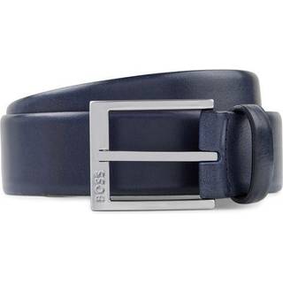 BOSS Herren Gürtel blau Glattleder