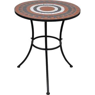bistrobord 60 cm mosaik blå og hvid