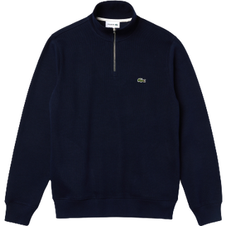 Lacoste Rib Interlock Half Zip Navy