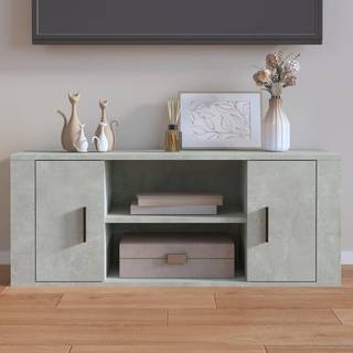 tv-bord 100x35x40 cm konstrueret træ betongrå