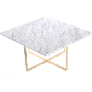 Ox Denmarq Ninety Sofabord 60x60x30cm Marmor/sort - Sofabord Stål Hvid - OX40102-21