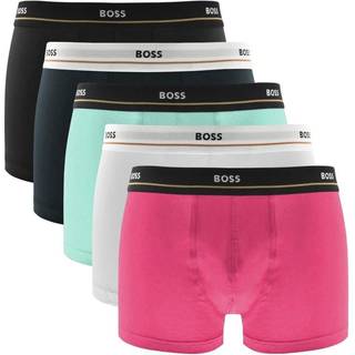 BOSS 5-pak Jersey Quality Cotton Mix Solid Cotton Trunks - White/Blue - Small * Kampagne *