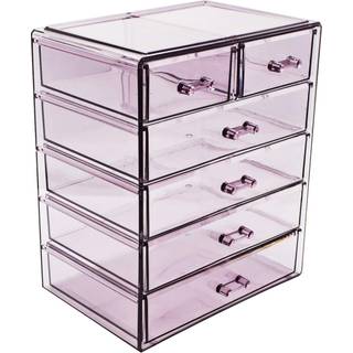 Sorbus Acrylic Makeup Organizer - Organisation og opbevaringssag til kosmetik Make Up & Jewelry - Big Clear Makeup Organizer til Vanity Badeværel