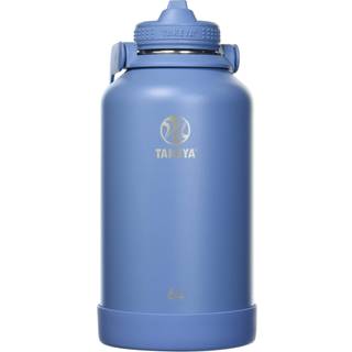 Takeya fungerer 64 oz vakuum isoleret rustfrit st?l vandflaske med halm l?g premium kvalitet bluestone